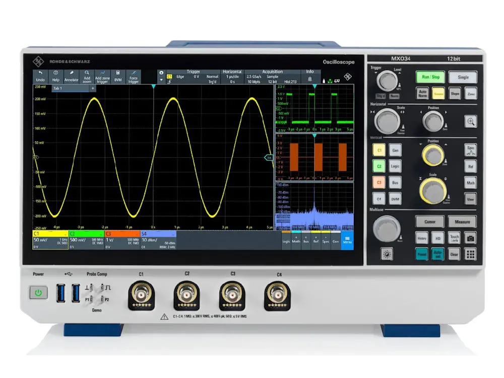 Mxo34-350 Rohde & Schwarz Digital Oscilloscope New 1
