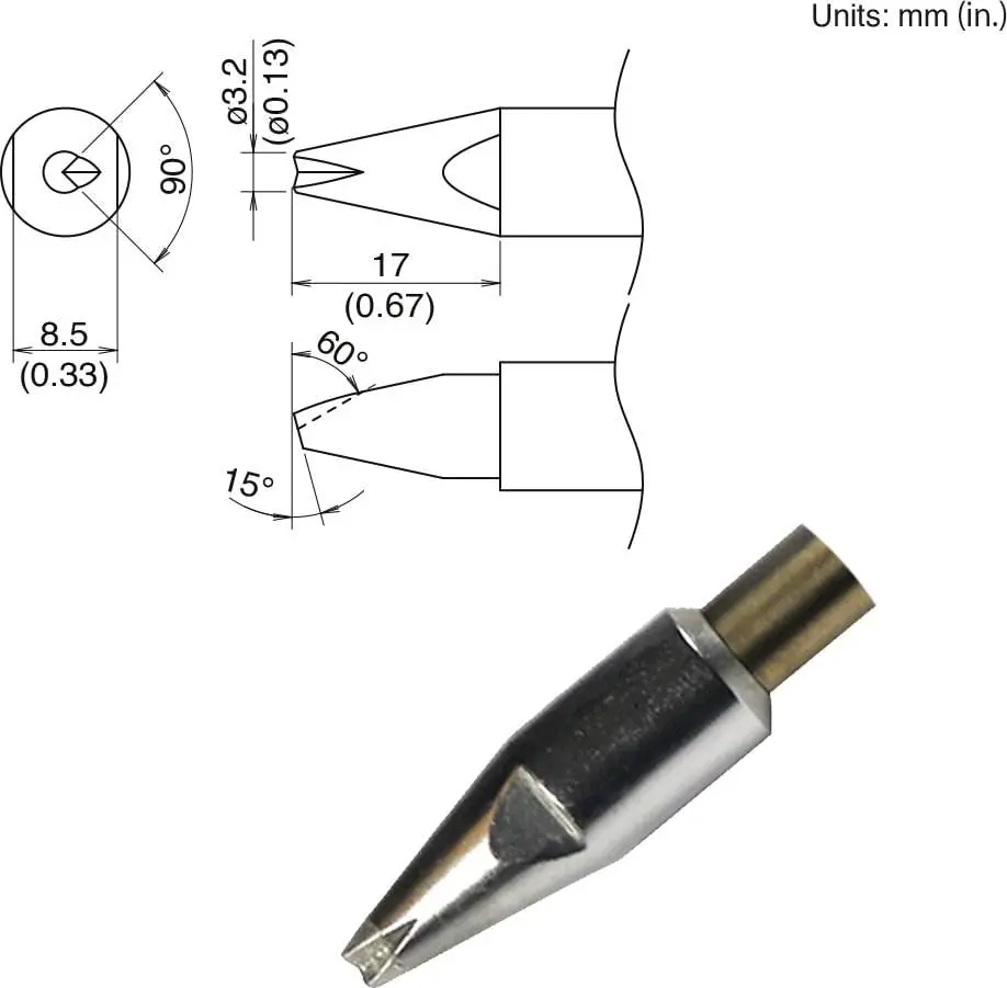 Tx2-Xbcr3 Hakko Soldering Tip New 1