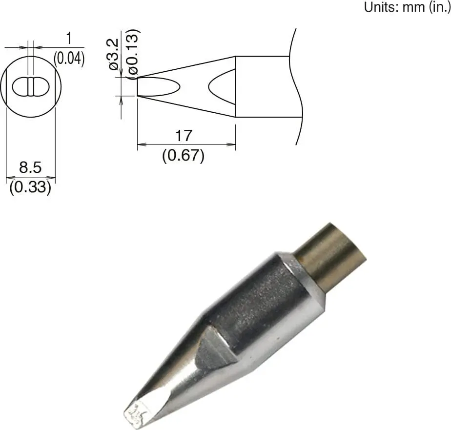 Tx2-Xd3 Hakko Soldering Tip New 1