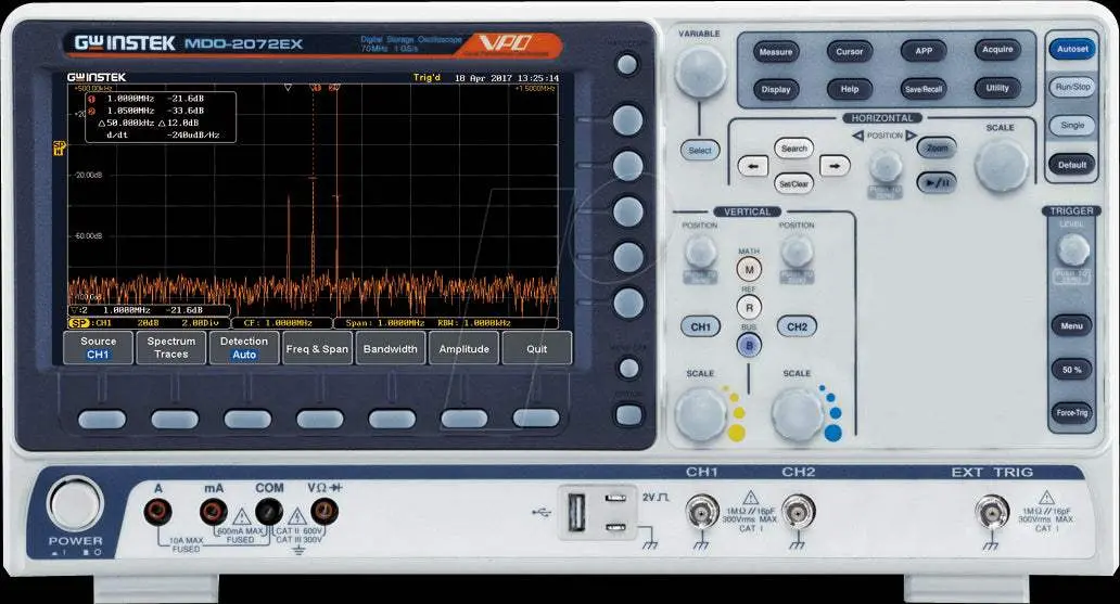 Mdo-2072Ex Instek Mixed Domain Oscilloscope New 1