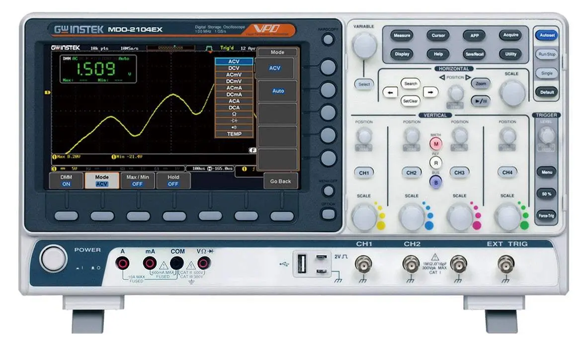 Mdo-2104Ex Instek Mixed Domain Oscilloscope New 1