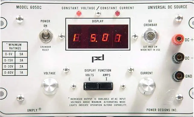 6050C Power Designs Dc Power Supply Used 1