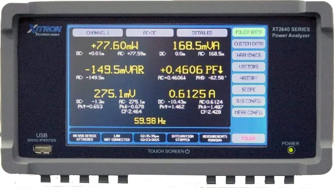 Xt2640wd-3Ch Xitron Power Analyzer New 1