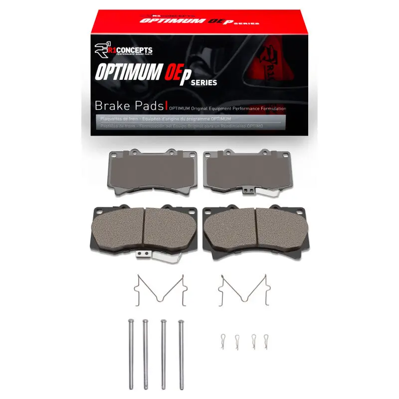 R1 Front Brake Pad & Hardware Kit – Oe-Style Optimum Replacement For 2006–2010 Hummer H3T 1