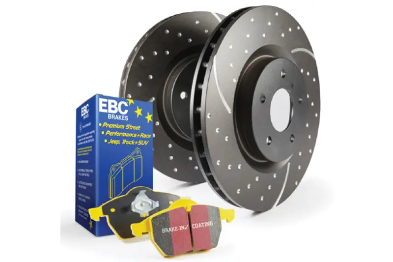 Ebc Yellowstuff S5 Brake Kit – High-Performance Street Pads With Gd Drilled & Slotted Rotors 1