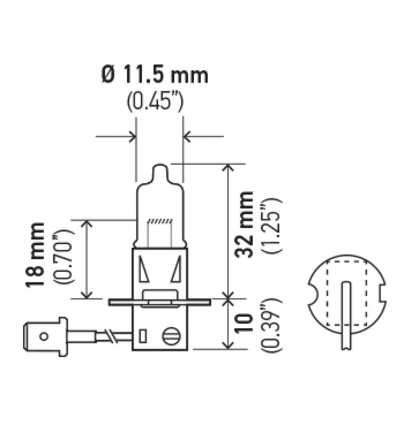 Hella H3 Halogen Replacement Bulbs (Pack Of 10 Required) 1