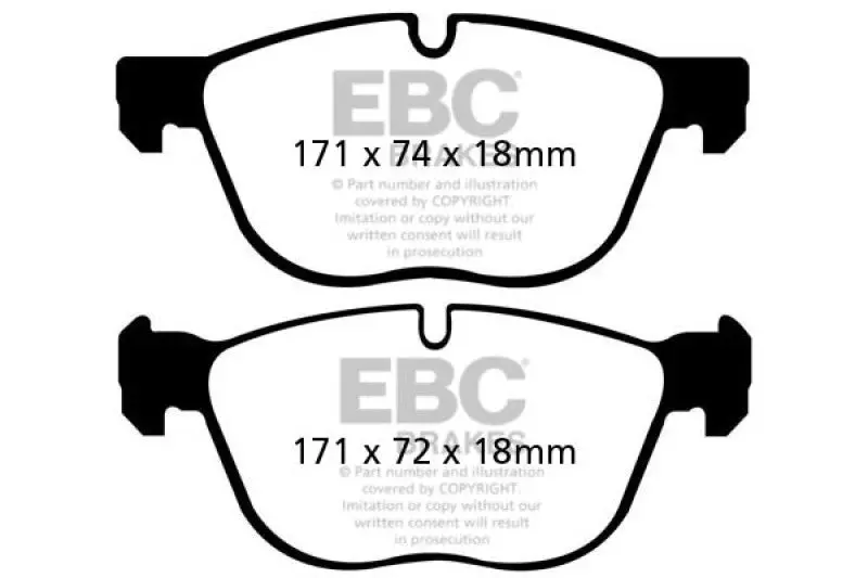 Ebc Ultimax2 Front Brake Pads For 2007–2010 Bmw X5 3.0L 1
