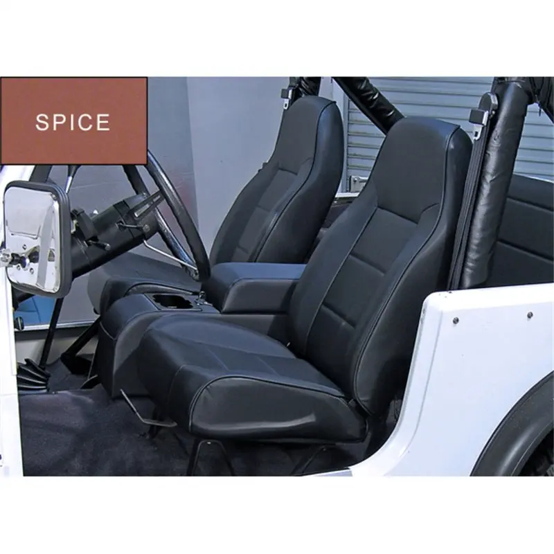 Rugged Ridge High-Back Non-Adjustable Front Seat In Spice For 1976–2002 Cj & Wrangler 1