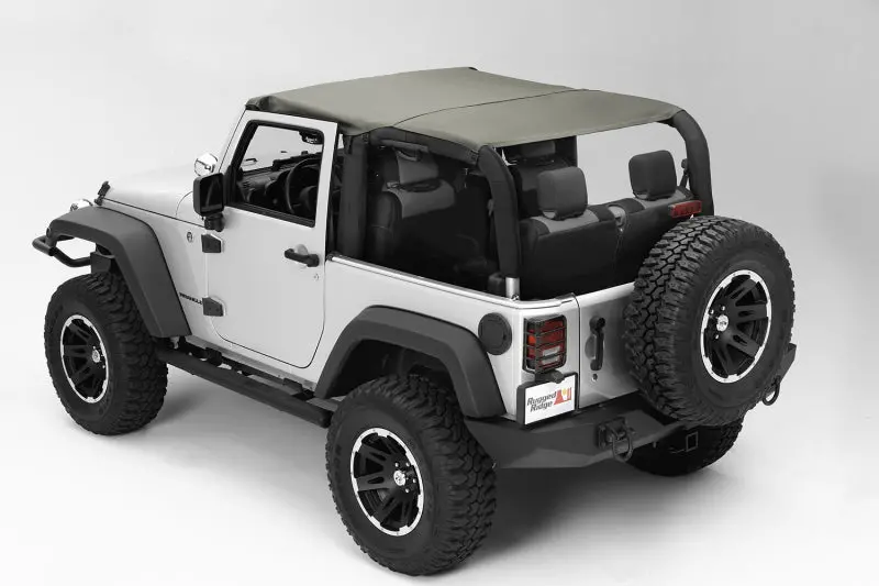 Rugged Ridge Pocket Island Soft Topper For Jeep Jk (2010–2018) – Khaki Diamond Weave 1