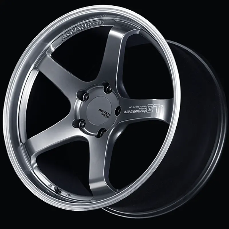 Advan Gt Forged Wheel For Porsche – 20X10.0 Inches, +40Mm Offset, 5X130 Pattern, Hyper Platinum Black Finish With Machined Lip 1