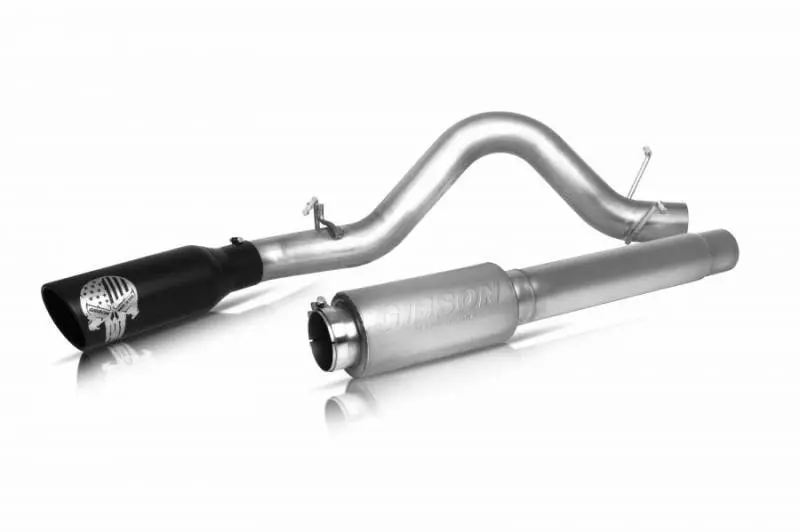 Gibson Patriot Skull Series Cat-Back Exhaust – 4" Stainless Steel, Single Exit For 2011–2014 Ford F-150 3.7L 1