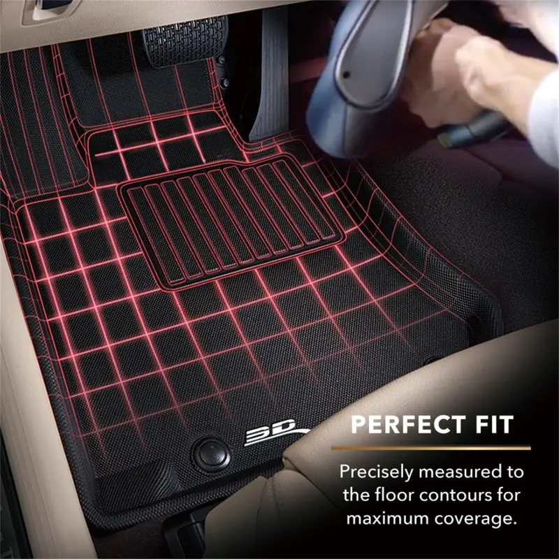 3D Maxpider Custom Fit Floor Mat For 2014–2020 Lexus Is Kagu – First Row, Black 2