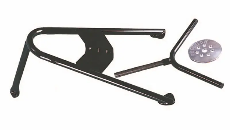 Fabtech Universal Angled Spare Tire Mount – Adjustable Black Powder-Coated Steel Bracket For Off-Road Vehicles 1