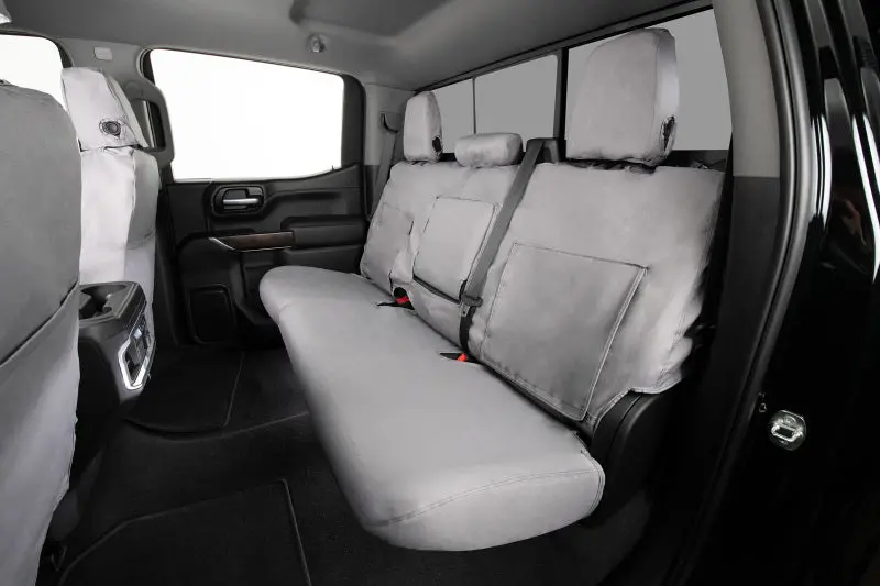 Covercraft Polycotton Seatsaver – Custom-Fit Second Row Seat Covers For 2019–2024 Chevrolet Silverado (Grey) 1