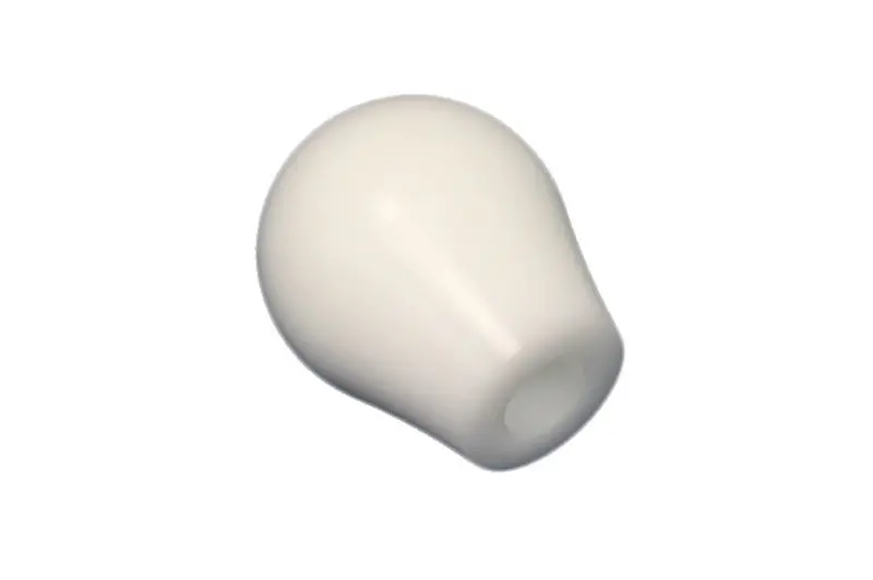 Torque Solution Delrin Shift Knob – White Tear-Drop Style, Universal 10X1.25 Thread Pitch 1