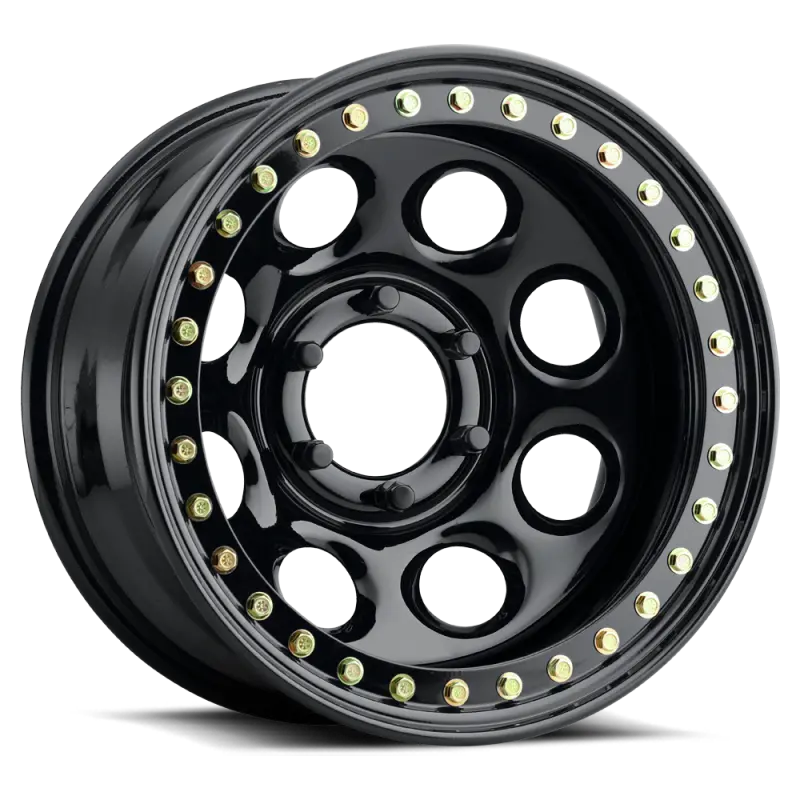 Raceline Rt81 Rock Beadlock-Style Wheel – 15X7", 5X114.3Mm, -6Mm Offset, 83.82Mm Bore (Gloss Black) 1