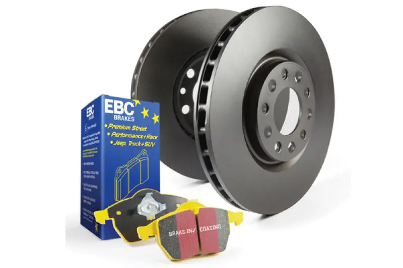 Ebc Yellowstuff Street Performance Brake Pad Kit With Rk Drilled & Slotted Rotors 1