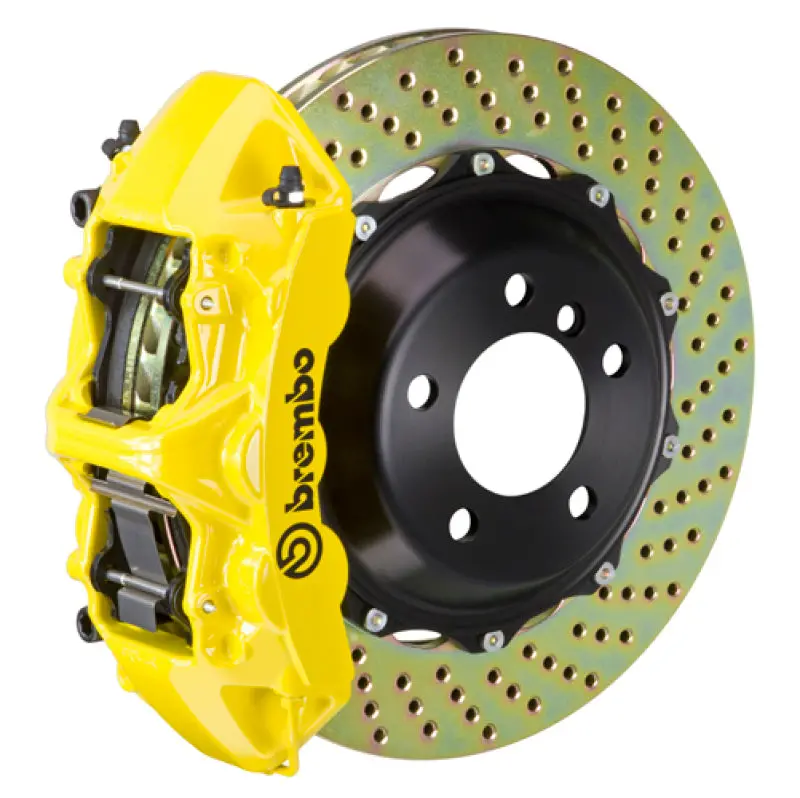 Brembo Gt Big Brake Kit For Bmw X3 (F25) & X4 (F26) – Front, 6-Piston Calipers, 380X32Mm Drilled Two-Piece Rotors (Yellow) 1