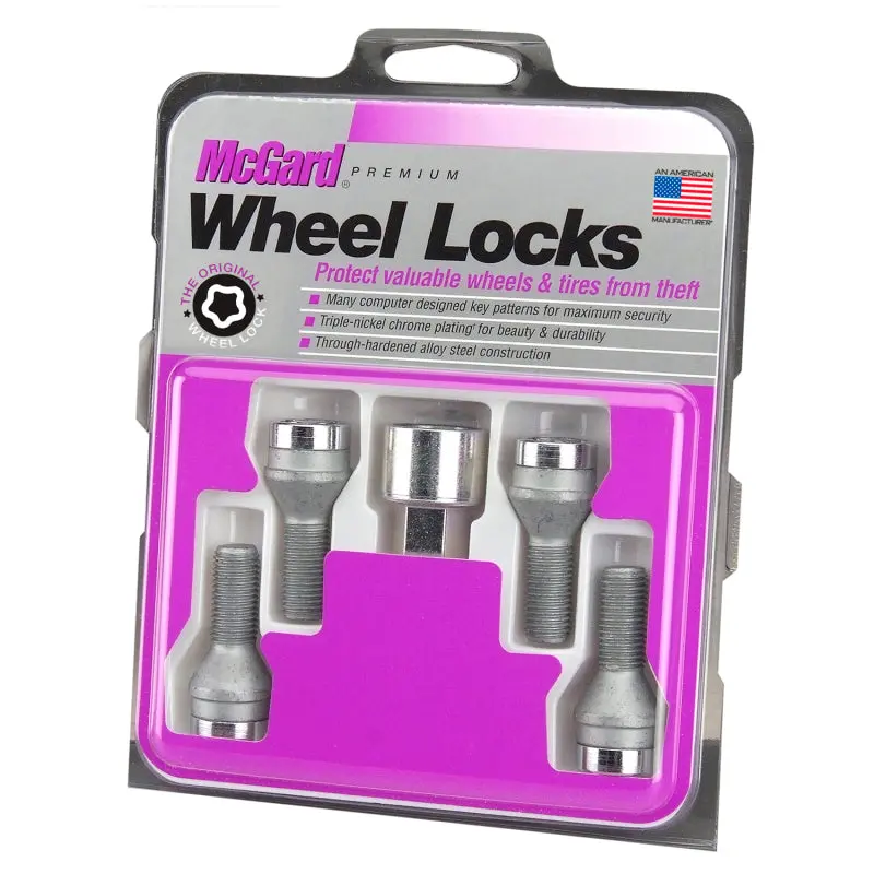 Mcgard Chrome Wheel Lock Bolt Set (4-Pack) – Cone Seat, M12×1.5, 17Mm Hex, 22.2Mm Shank 1