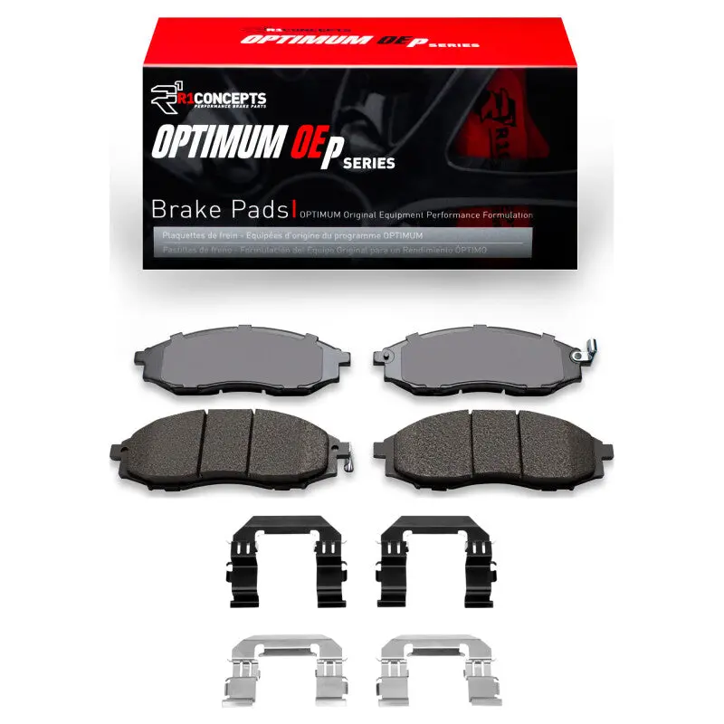 R1 Optimum Oe Front Brake Pad & Hardware Kit – Designed For 2000–2004 Nissan Xterra 1