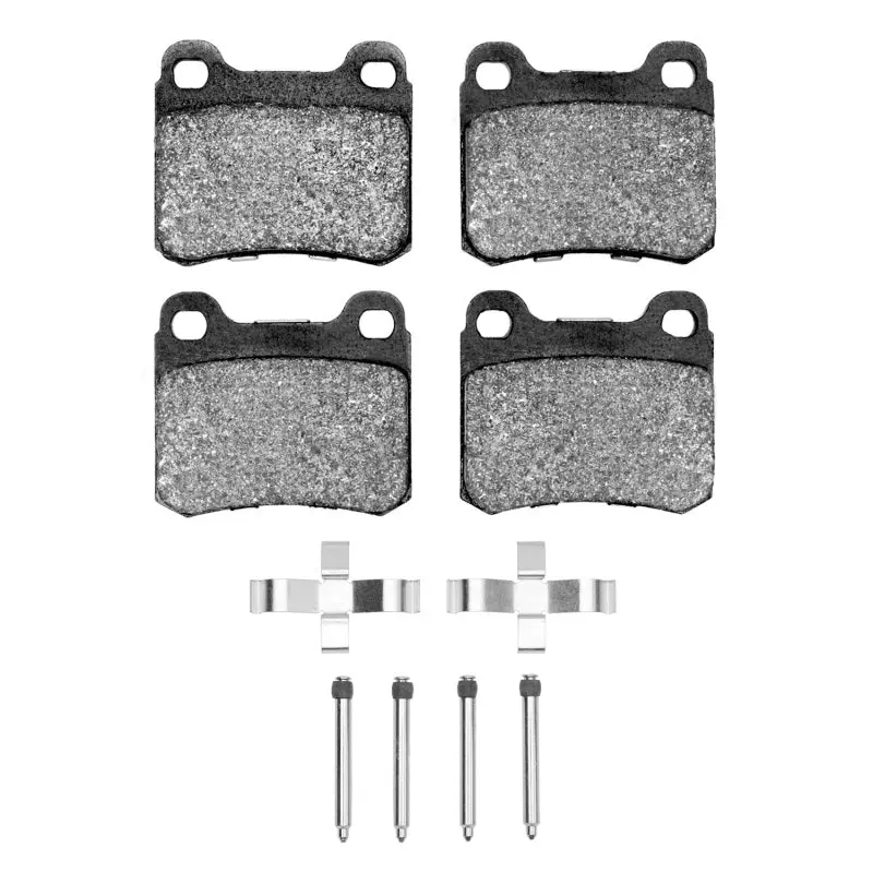 R1 Semi-Metallic Rear Brake Pad & Hardware Kit For 1983–1995 Mercedes-Benz 260E 1