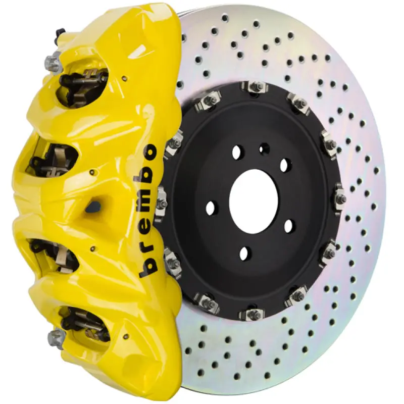 Brembo Gt Front Big Brake Kit For Toyota Land Cruiser 200 Series (J200) – 8-Piston Calipers, 412X38Mm Drilled Two-Piece Rotors (Yellow) 1