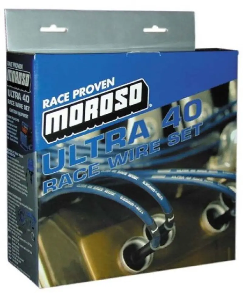 Moroso Ultra 40 Ignition Wire Set – Hei-Compatible, Blue Sleeved – Chevrolet Big Block 1