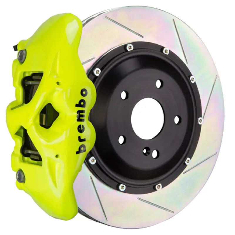 Brembo 06-09 997.1 Gt3 Rr Gt Bbk 4Pis Cast 380X28 2Pc Rotor Slotted Type1-Fluo. Yellow 1