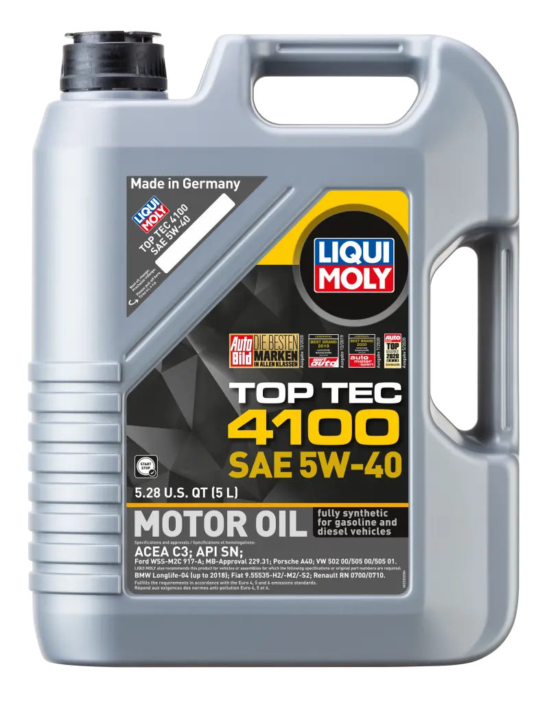 Liqui Moly Top Tec 4100 5W-40 Full Synthetic Motor Oil – 5-Liter Container 1