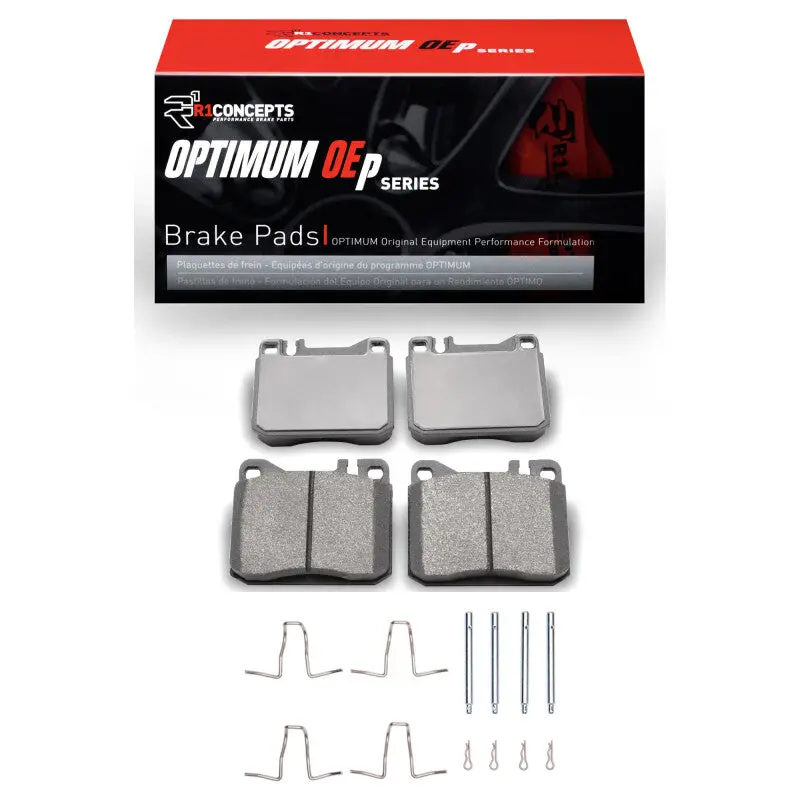 R1 Optimum Front Brake Pad & Hardware Kit For 1979–1985 Mercedes-Benz 240D 1