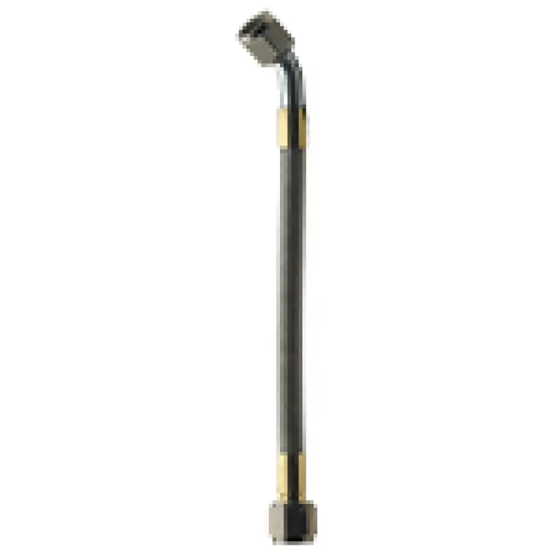 Fragola -8An Stainless Steel Hose Assembly: Straight-To-45° Fitting, 12-Inch Length With Steel Nut 1