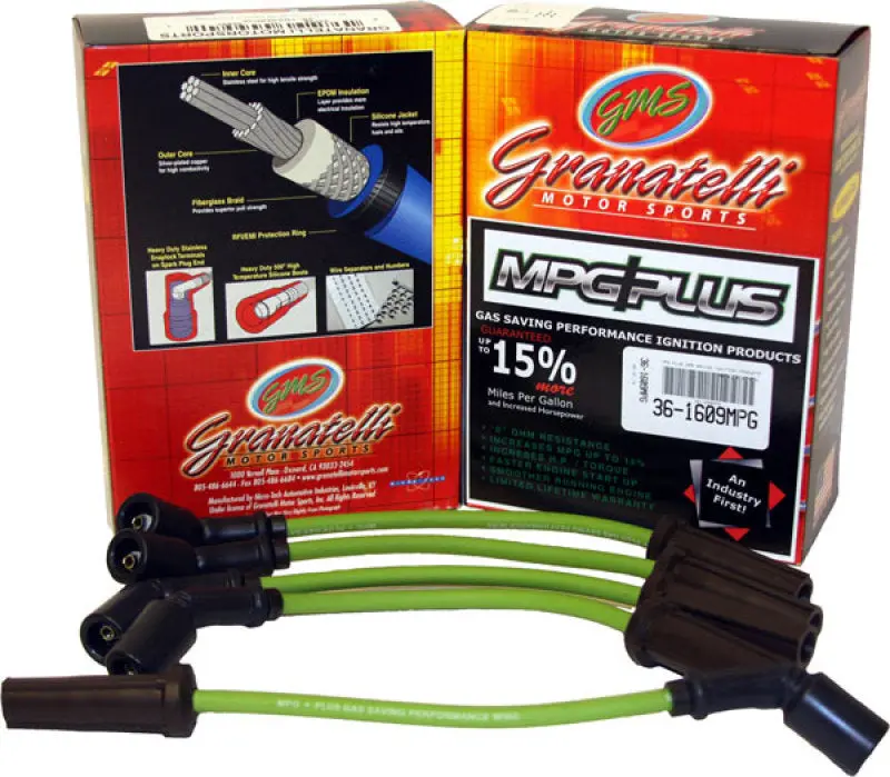 Granatelli Mpg Plus Ignition Wire Set For 1990–1992 Volvo 740/760/780 4-Cylinder 2.3L Engines 1