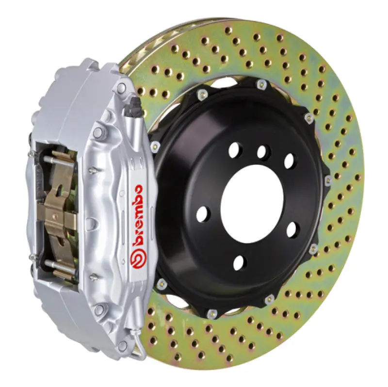 Brembo Gt Big Brake Kit – Front Calipers & Drilled 355X32Mm Two-Piece Rotors, 4-Piston Cast Design (2000–2002 Audi S4) 1