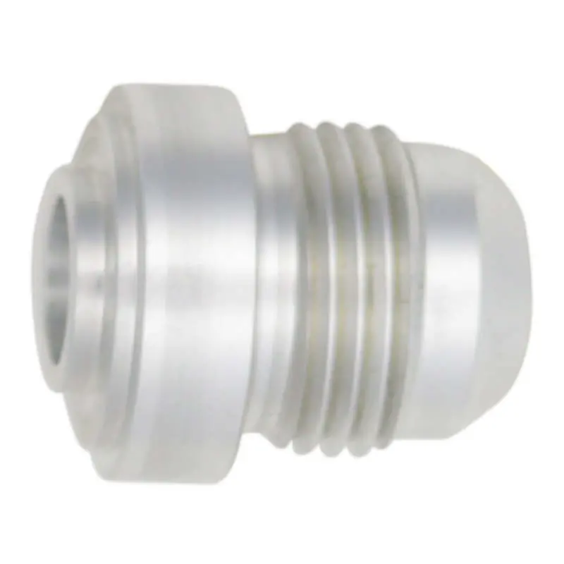 Deatschwerks 8An Male Flare Weld-On Fitting – Raw Aluminum Anodized 1
