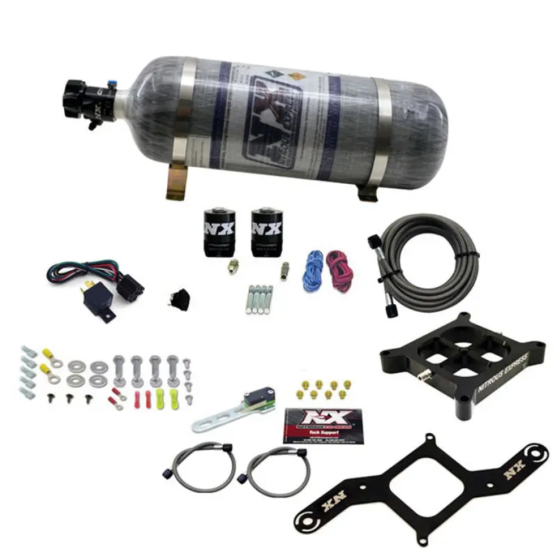 Nitrous Express Nx 4150 Billet Crossbar Nitrous Plate System – 50–300 Hp, Includes Composite Bottle 1