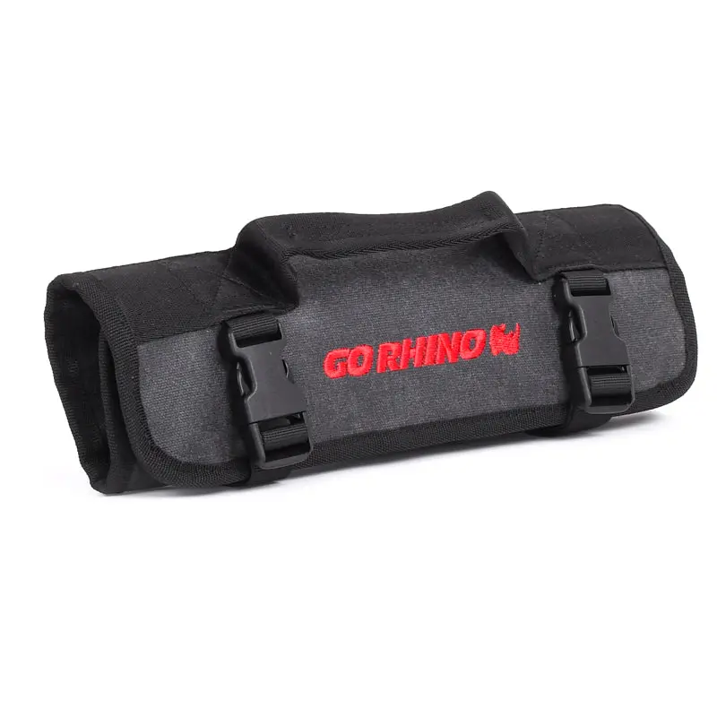 Go Rhino Xventure Gear Wrench Roll – Compact 3.5X3.5In, 12Oz Waxed Canvas – Black 1