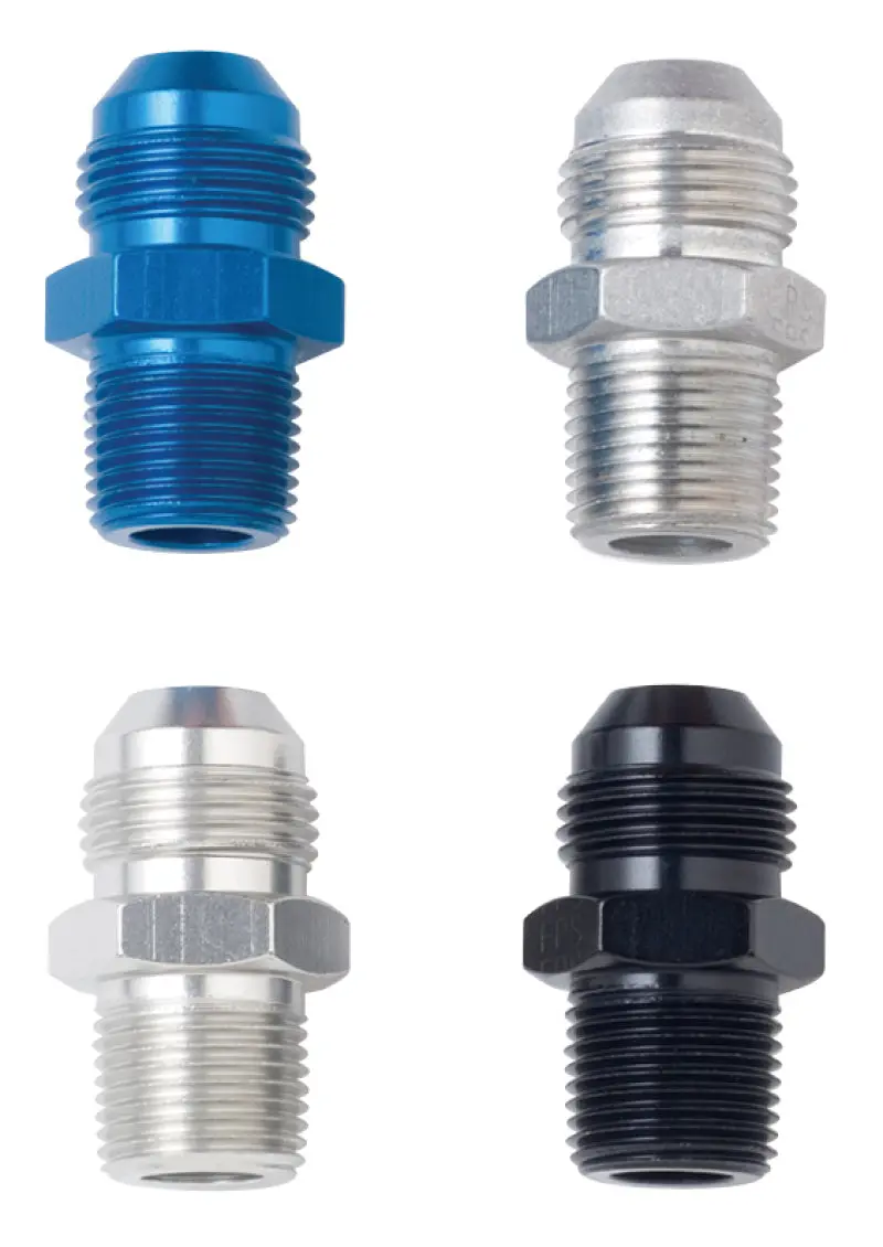 Fragola -8An To 3/4" Npt Straight Adapter – Black Anodized Fitting 1