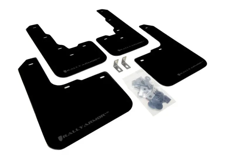 Rally Armor Ur-Series Mud Flaps For 2013–2016 Dodge Dart – Black With Grey Logo 1
