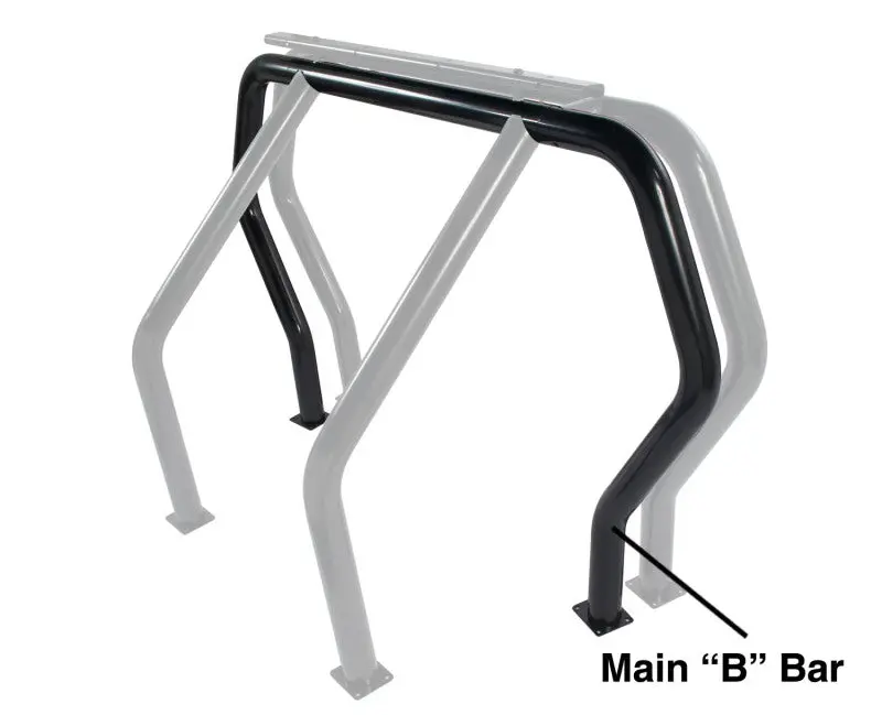 Go Rhino Rhino Rear Bed Bar – Heavy-Duty Black Steel B-Bar For Truck Beds 1