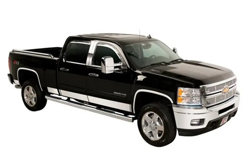 Putco Stainless Steel Rocker Panel Trim – 6″ Wide, 10-Piece Set For 2003–2008 Ram 1500/2500/3500 Regular Cab (6.5′ Short Bed) 1