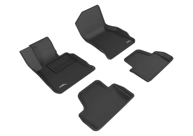 Maxpider 3D Custom Floor Mats For 2014–2020 Bmw 4 Series Convertible (F33) Rwd – Kagu Design, Front & Rear Rows, Black 1